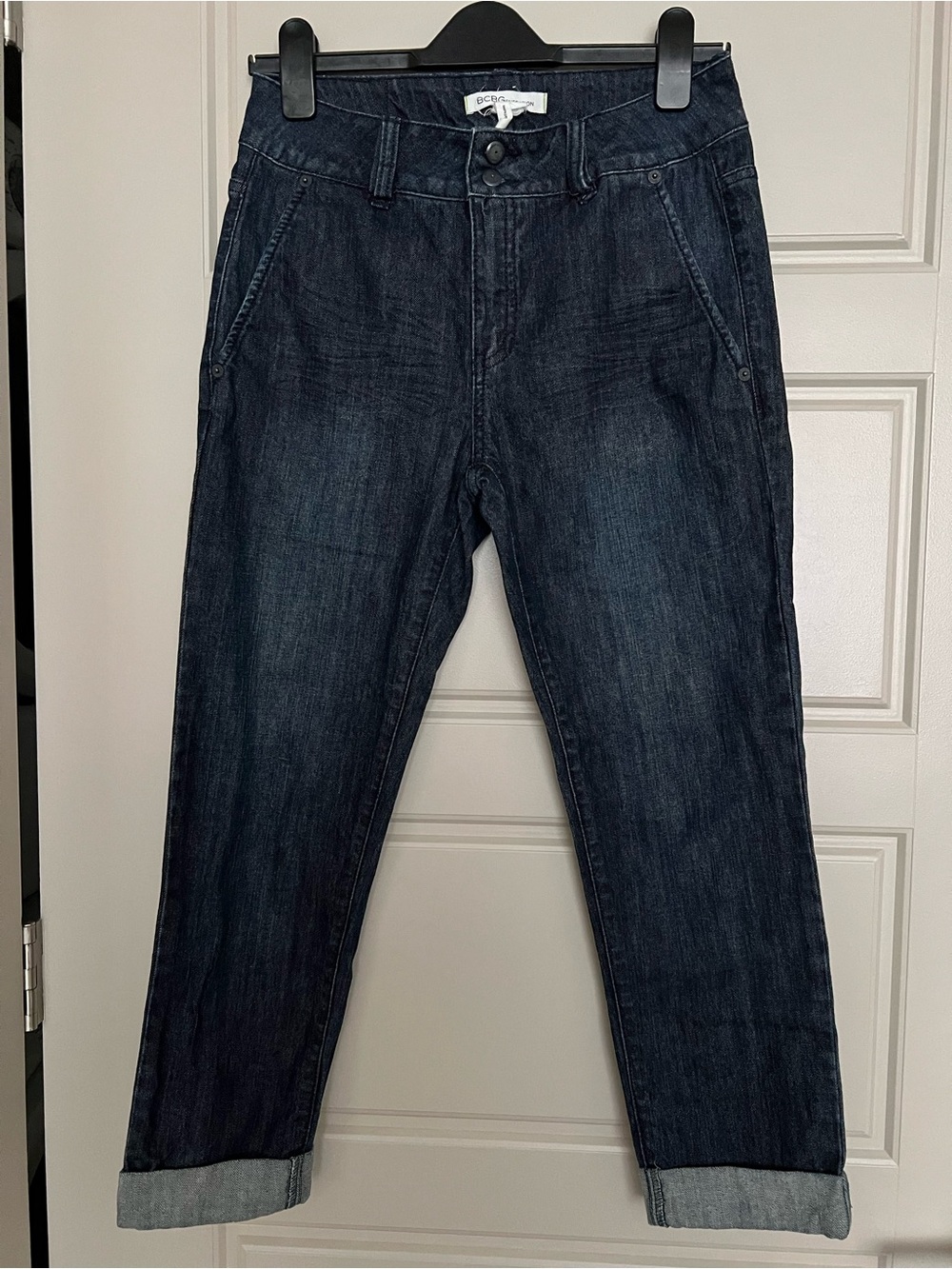 Bcbgeneration dark wash trouser jeans 24 cuffed